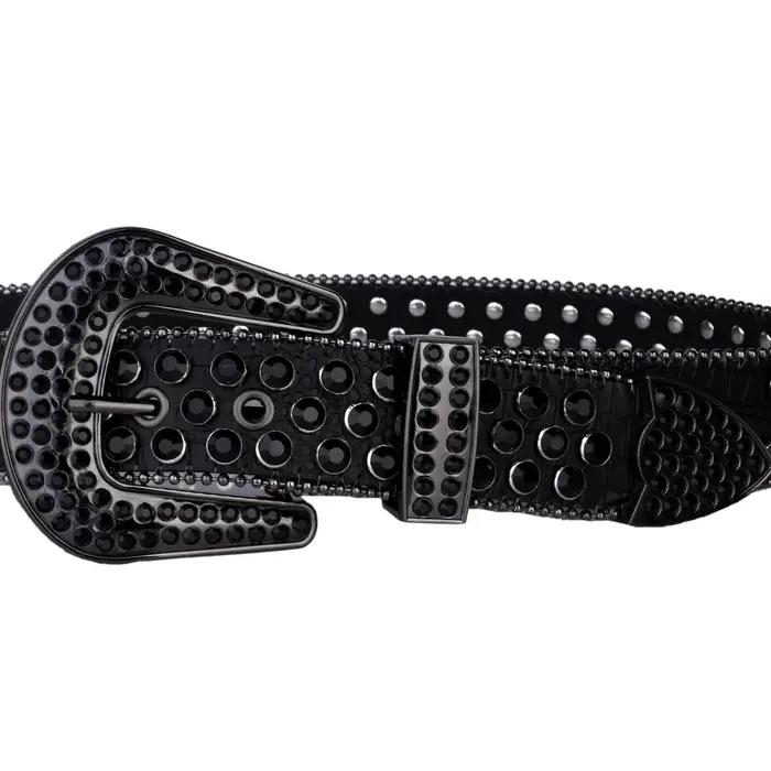 Ceintures cloutées en strass pour femmes, ceinture en cuir Pu brillant, ceinture de fête de mariage,