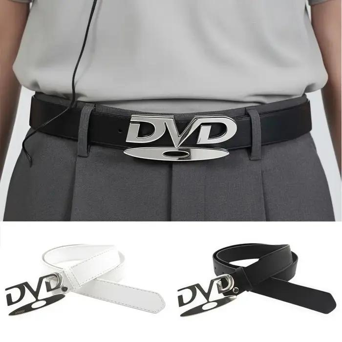 Ceinture unisexe à boucle au design nostalgique, polyvalente et tendance, pour femme, décontractée,