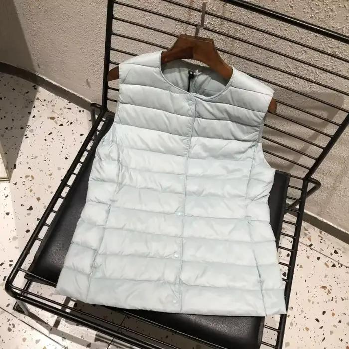 2025 nouvelles femmes sans manches doudoune printemps hiver femme 90% duvet de canard blanc Ultra lé