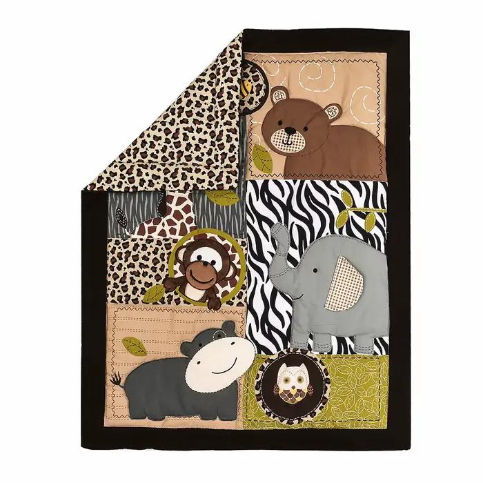 7 pièces animaux de la forêt bébé berceau ensemble de literie pépinière bébé berceau ensemble pour c
