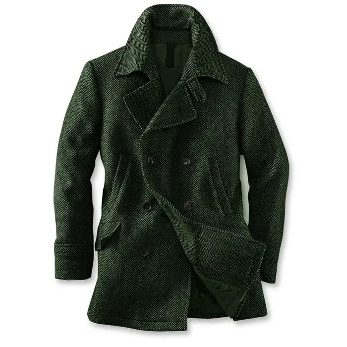 Veste de costume pour hommes, simple boutonnage, chevrons, poches Design de mode décontractées, tail