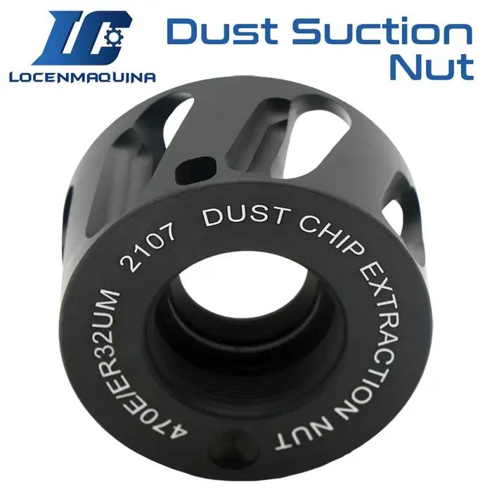 Écrou d'extraction de poussière de broche en aluminium 24000rpm ER20UM ER25UM ER32UM ER40UM, écrou d