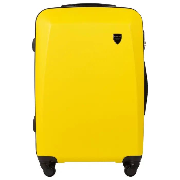 Lot de 4 roulettes WINGS PLOVER jaunes en ABS + (L/M/S/XS) rigides à 4 roues 360° ° Serrure à comb