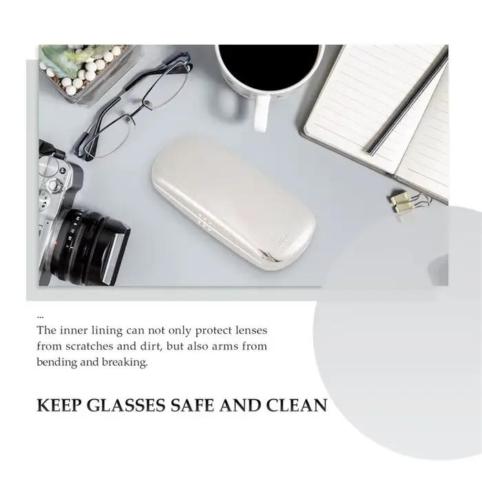 Étui à lunettes A95D, étui à lunettes à coque rigide en aluminium, boîte à lunettes rayée