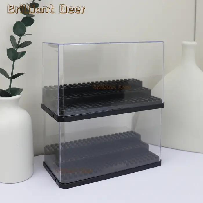 Boîte d'affichage empilable en acrylique pour blocs de construction, support de figurines, modèle de