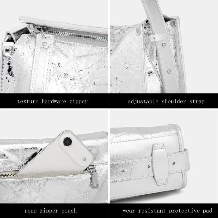 FOXER 2026 Nouvelle Collection Été Sac à Bandoulière Femme en Cuir Véritable Tendance Sac Croisé de