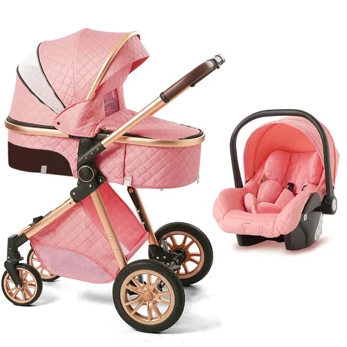 Landau de luxe tout-en-un : Poussette Vista 3 en 1 avec siège réversible pour parents et paysage hau
