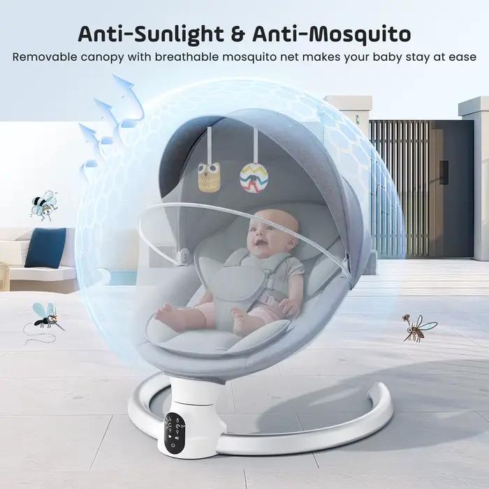 Balançoire électrique pour bébé, balance pour bébé avec application et télécommande de naissance jus