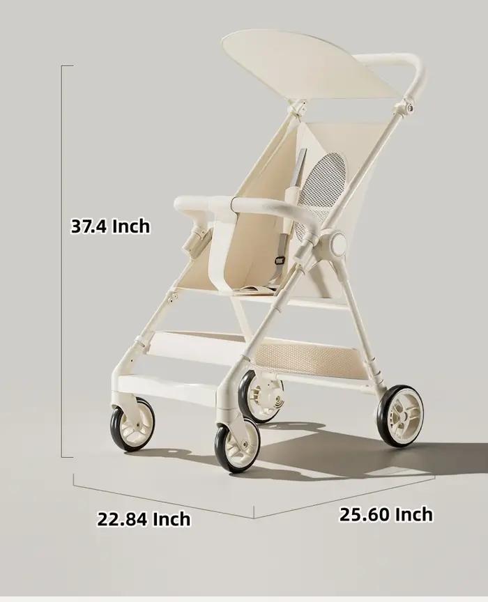 Poussette portable pliable légère avec panier de rangement et pare-soleil pour bébé de 1 à 6 ans sorties en famille occasions spéciales