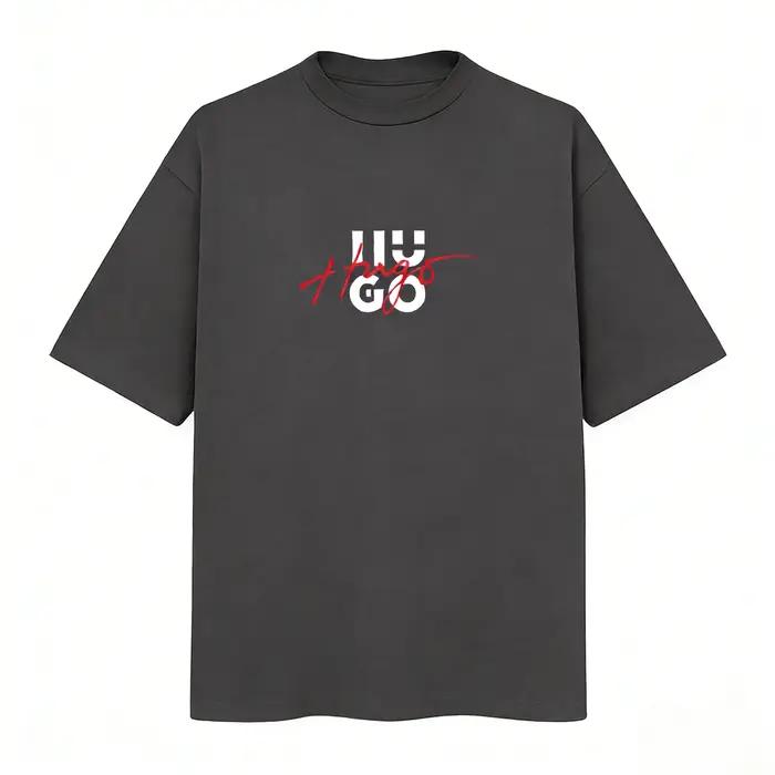 T-shirt Homme Décontracté Ample à Manches Courtes en Coton Pur, Tendance Rétro Haut de Gamme Personn