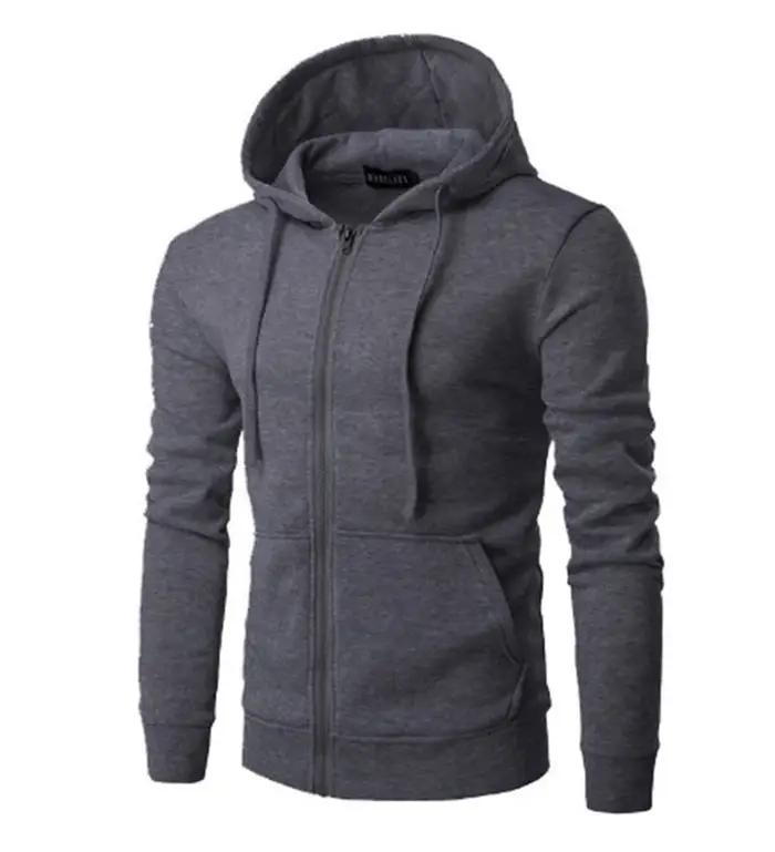 Printemps automne hommes sweats à capuche à manches longues cardigan à fermeture éclair homme/femme
