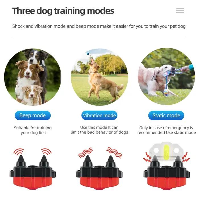 Nouveau collier de dressage pour chien étanche 500m télécommande pour animaux de compagnie Rechargea