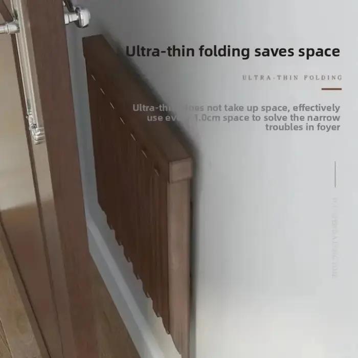 Siège de douche murale pliable en bois pour salle de bain et entrée élégant et économique en espace offrant confort et praticité