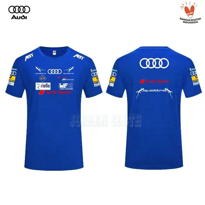 T-shirt de l'équipe de course Audi Sport, T-shirt imprimé de chauffeur de course, T-shirt ample et c