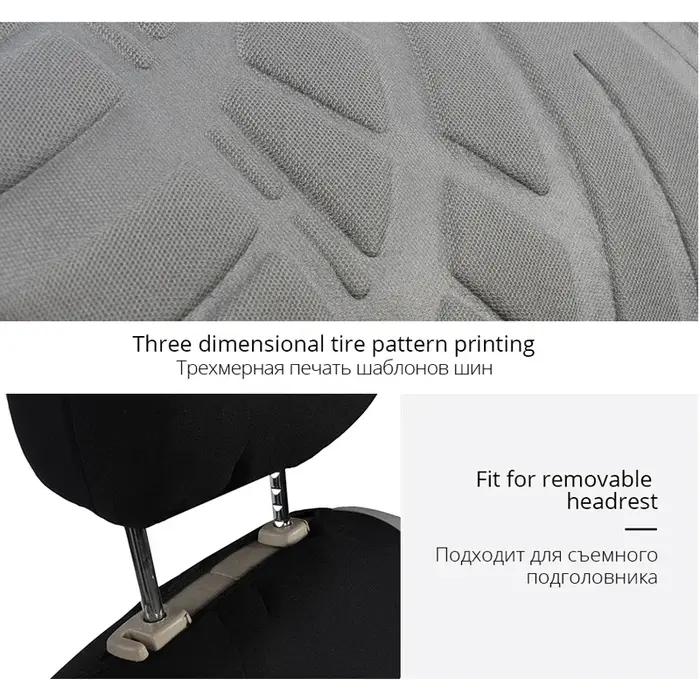 Housses de siège avant modernes style en relief tissu durable et confortable universel adaptées pour femmes et hommes occasions spéciales et quotidienne