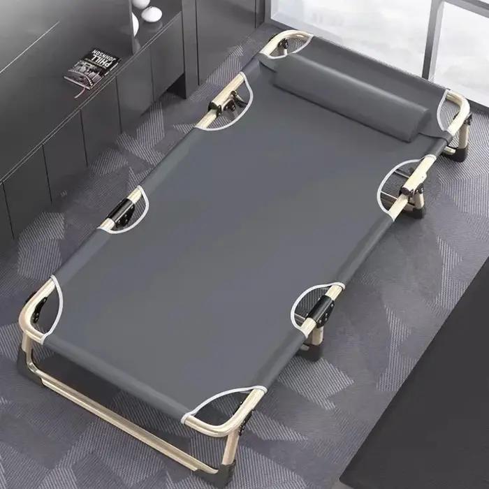 Lit de Camping pliable pour adultes, meubles portables, bureau, sieste, canapé, Compact, gain de pla