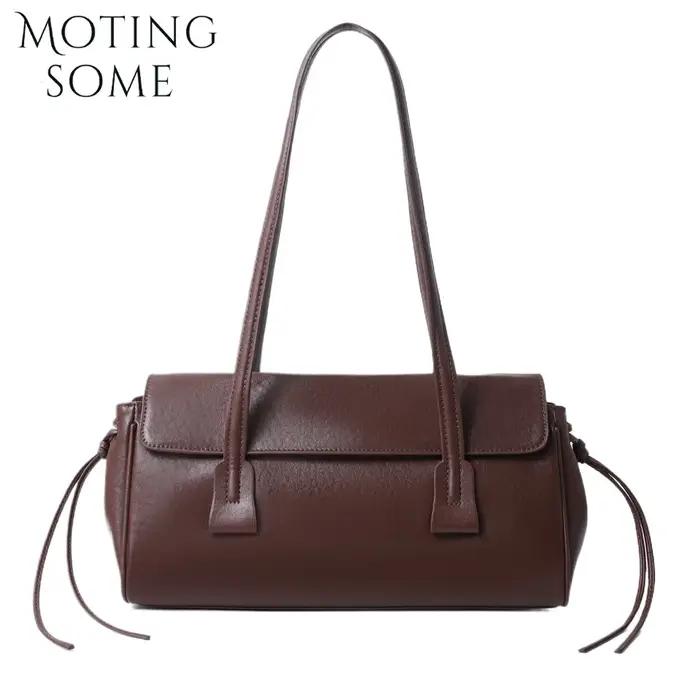 Motingsome Boston sac femmes sous les bras sac à main de luxe en cuir tanné végétal sac à main en pe