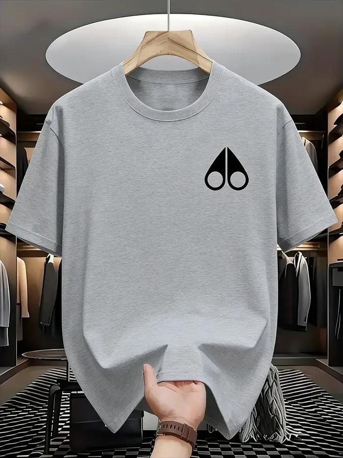 T-shirt de sport à manches courtes pour homme, coupe ample, en pur coton, pour un usage décontracté.