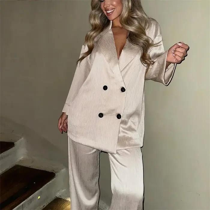 Ensemble veste et pantalon pour femmes, Style européen et américain, nouvelle collection printemps e