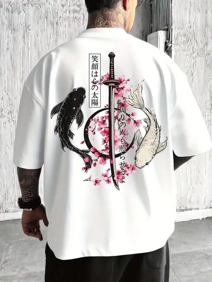 T-shirt d'été confortable et respirant à col rond pour hommes européens et américains, imprimé lettr