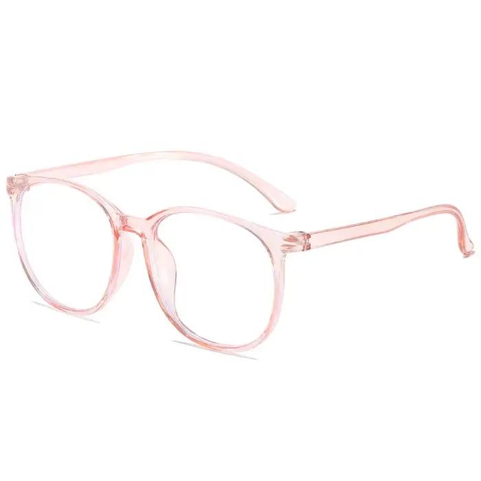 Lunettes d'ordinateur transparentes à grande monture pour femmes, rondes, Anti-lumière bleue, optiqu