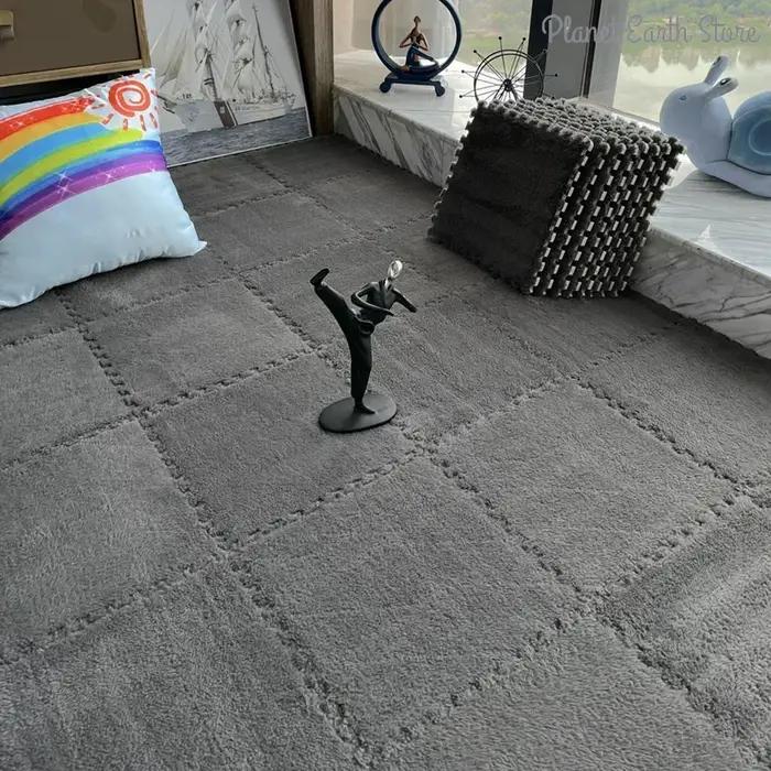 Tapis de jeu en peluche douce pour enfants, 10/20 pièces, jouets pour bébés, Puzzle en mousse Eva, p