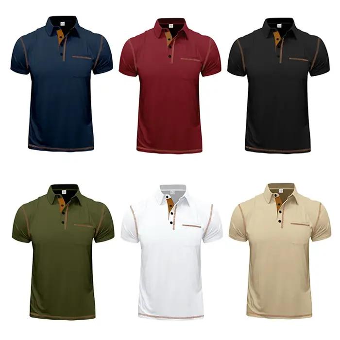 Polo décontracté à manches courtes pour hommes