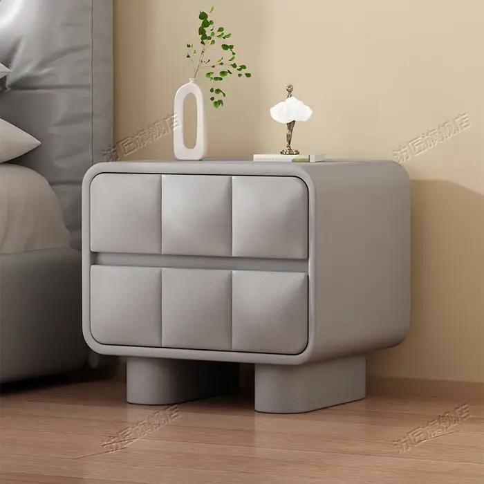 Décor blanc Table De chevet tiroirs chambre bois pas cher Simple Table De chevet mignon à la mode co