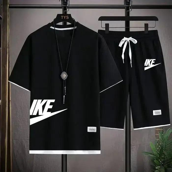 Ensemble de vêtements de sport pour hommes, T-shirt et short décontractés à manches courtes, short d