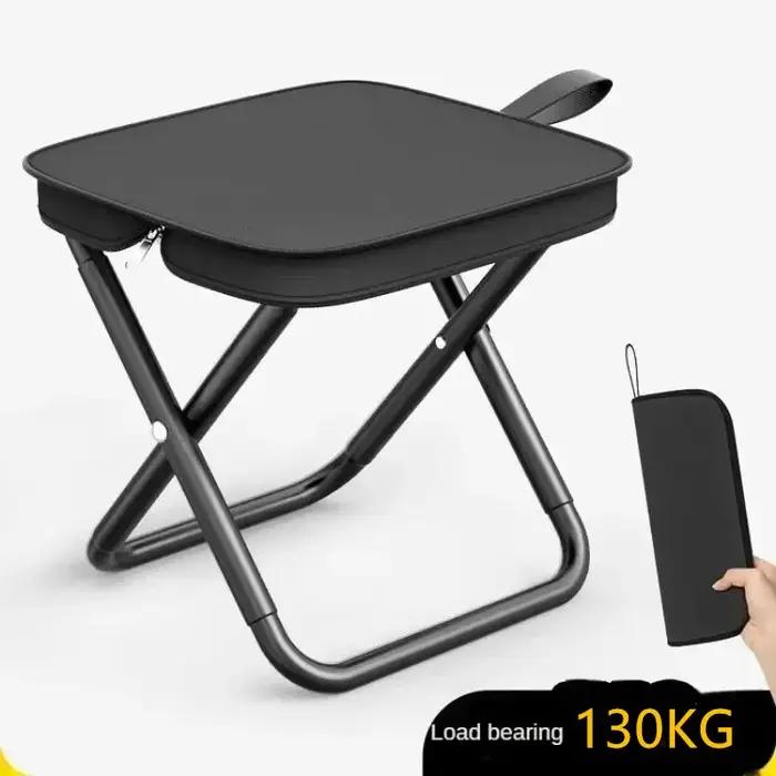 Chaise pliante multifonctionnelle portable, tabouret de pêche, ultra léger, extérieur, pique-nique,