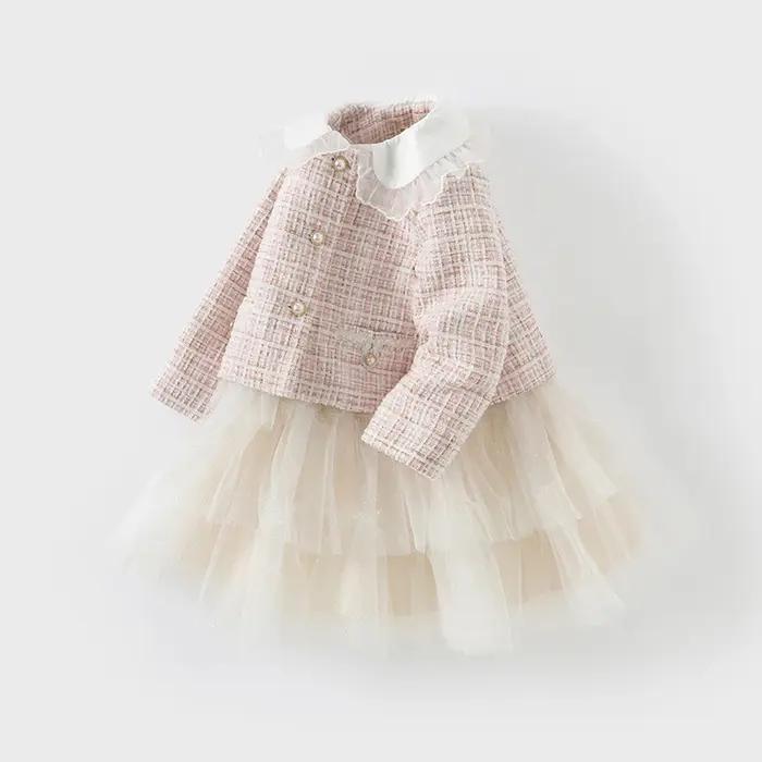 MACCLIFEN-Ensemble de robe de princesse deux pièces pour filles, décontracté, doux, mignon, charme,