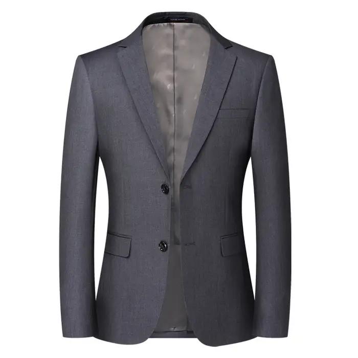 Blazer nouveaux hommes mode affaires couleur unie Style britannique travail professionnel marié robe