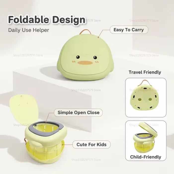 Pot de toilette portable pour bébé, pot d'apprentissage pliable, pot de voyage extérieur, siège enfa