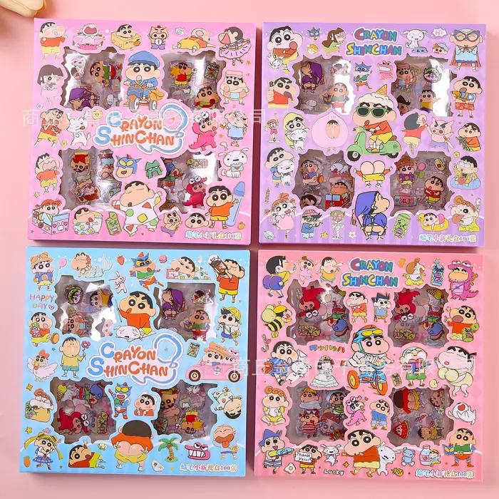 Autocollants Shin-chan Anime Jouets Transparent Appliques Ordinateur Skateboard Bricolage Décoration Accessoires Occasions Spéciales