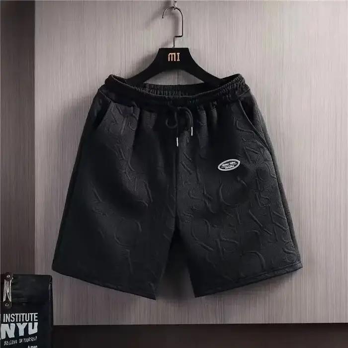 Short pour hommes été course décontracté Jogging Sport pantalon court lettre imprimer couleur unie c