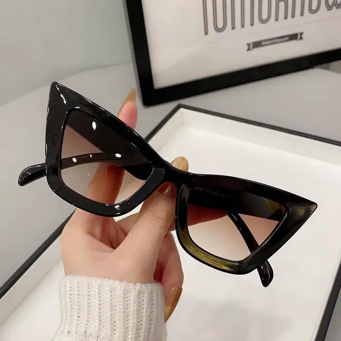 Lunettes de soleil carrées Vintage à grande monture pour femmes et hommes, lunettes de soleil œil de