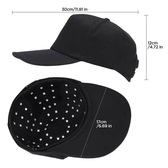 Casquette de thérapie de croissance des cheveux infrarouge à la lumière rouge, chapeau anti-perte de