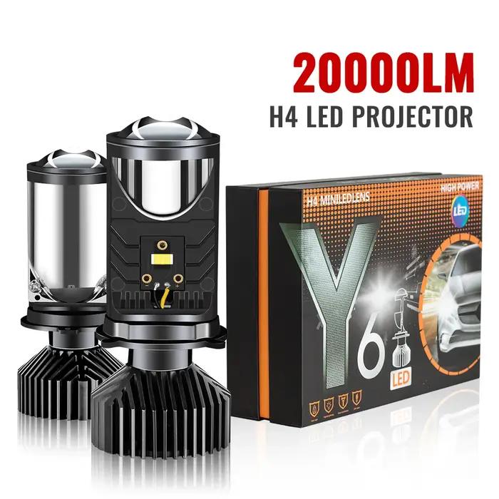 Y6 H4 LED projecteur phare lentille de projecteur avec ventilateur de refroidissement 90W Automobile