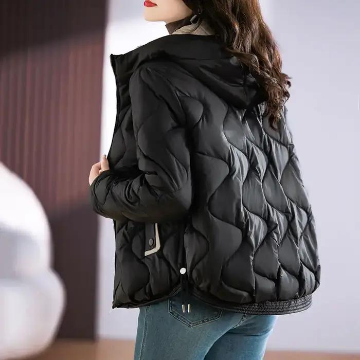 Parkas à capuche pour femmes, Streetwear chaud, Vêtements d'extérieur décontractés pour femmes, Mode