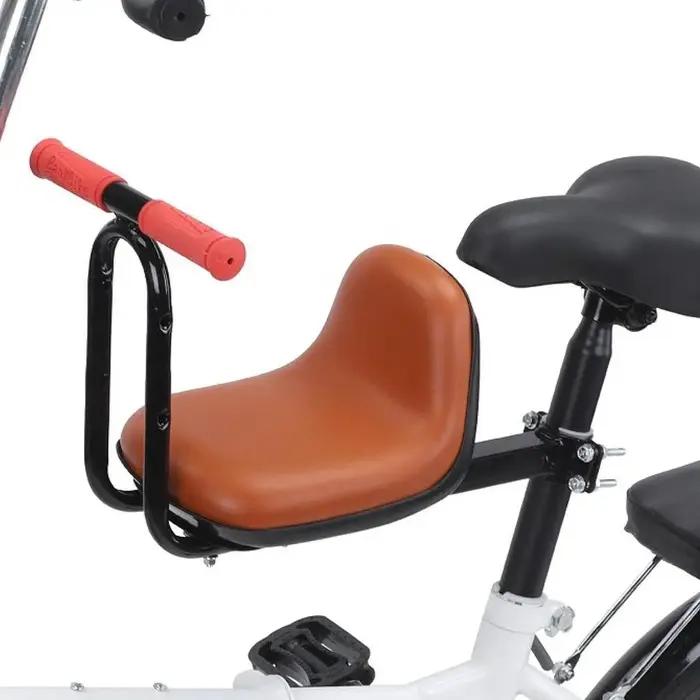 Siège de vélo pour enfant avec barrière de sécurité complète et siège rembourré pour vélo de route pour balades familiales et déplacements quotidiens