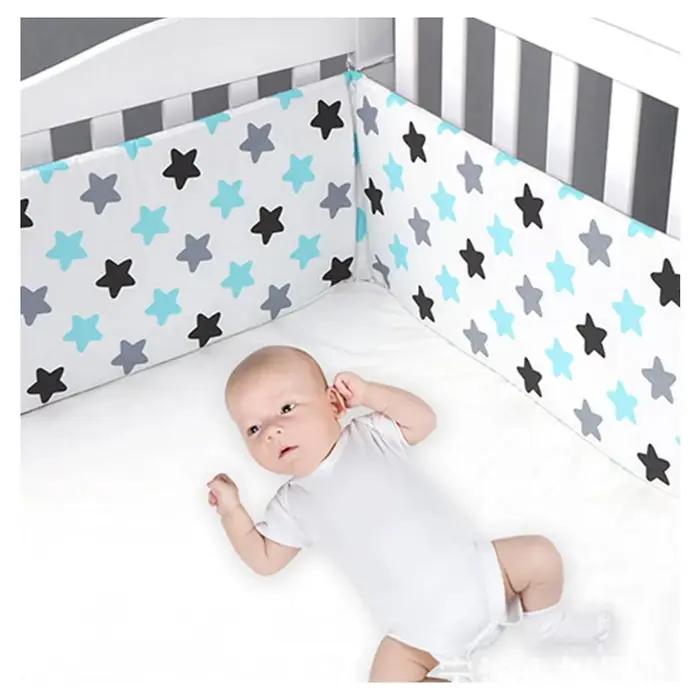 Barrière de lit bébé en coton tressé protection anti-collision pour nouveau-nés décoration de chambre sécurité élégance chambre enfant nouveau-né