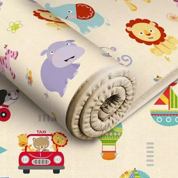 Tapis de jeu enfants 200x180cm épais - Tapis sécurité ramper pliable ami des bébés tapis d'éveil