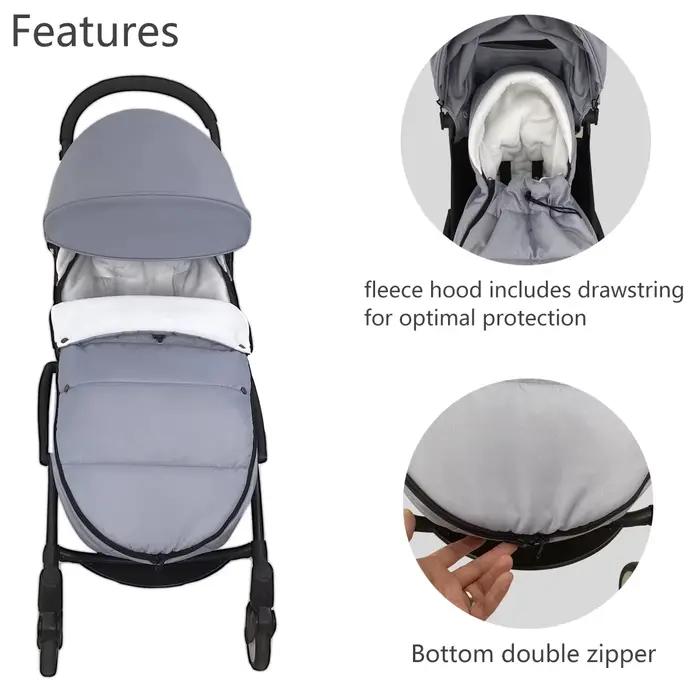 Chancelière universelle pour poussettes, Compatible avec Babyzen YOYO, YOYO2, chaussettes chaudes et