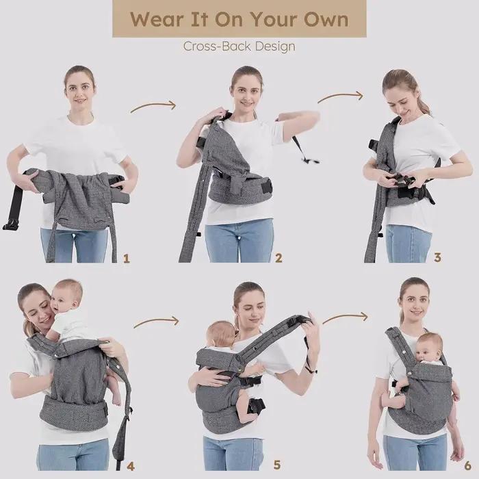 Porte-bébé enveloppe bébés sacs infantile sac à dos enfant en bas âge sacs à dos bébé fronde nouveau