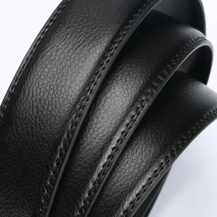 Ceintures à boucle automatique pour hommes, sans boucle, de marque, de haute qualité, véritable sang