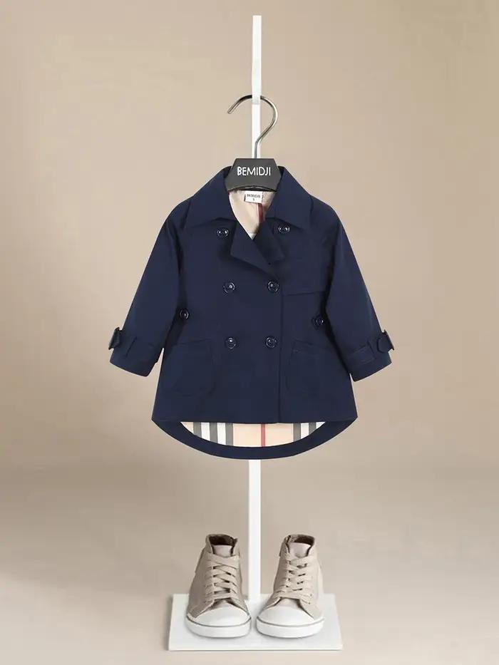 Veste coupe-vent à dos court pour bébé fille et garçon, manteau anti-poussière, vêtements d'extérieu