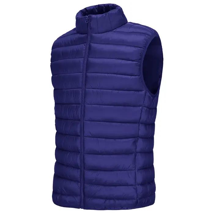 Gilet décontracté d'automne pour hommes, veste légère sans manches, fermeture éclair complète, gilet