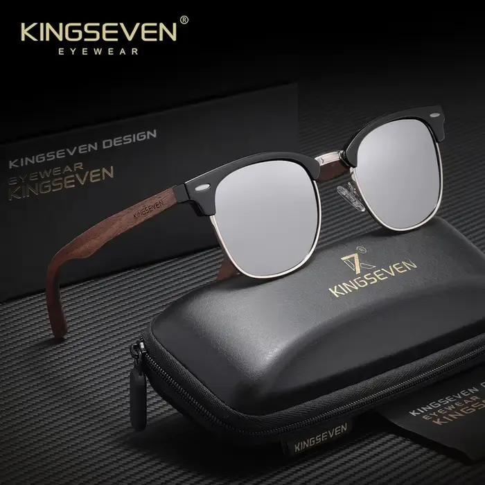 Lunettes de soleil polarisées vintage KINGSEVEN pour hommes et femmes, protection UV400, lunettes de