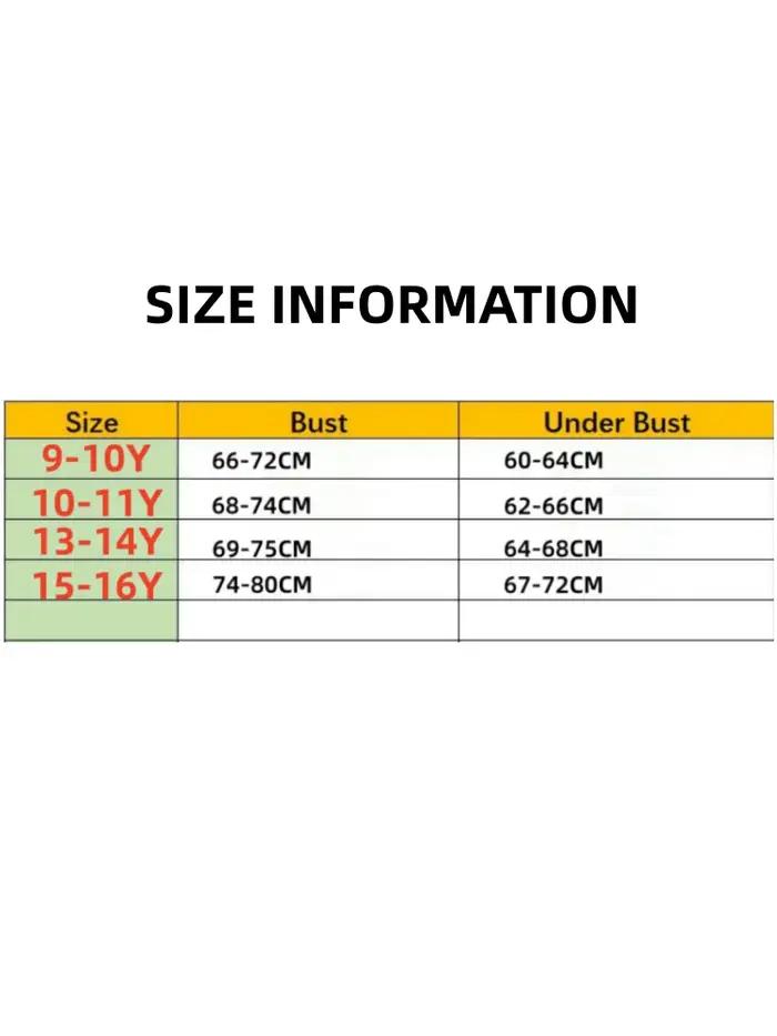 Soutien-gorge pour jeunes filles, 3 pièces, couleurs aléatoires, sous-vêtements pour filles, soutien
