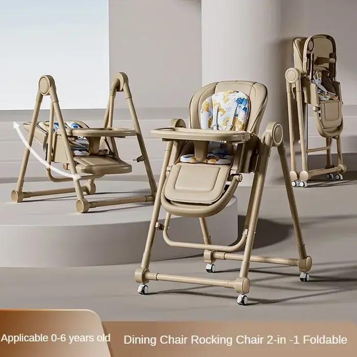 Chaise de salle à manger multifonctionnelle pour enfants, balançoire légère pour bébé, siège réglabl